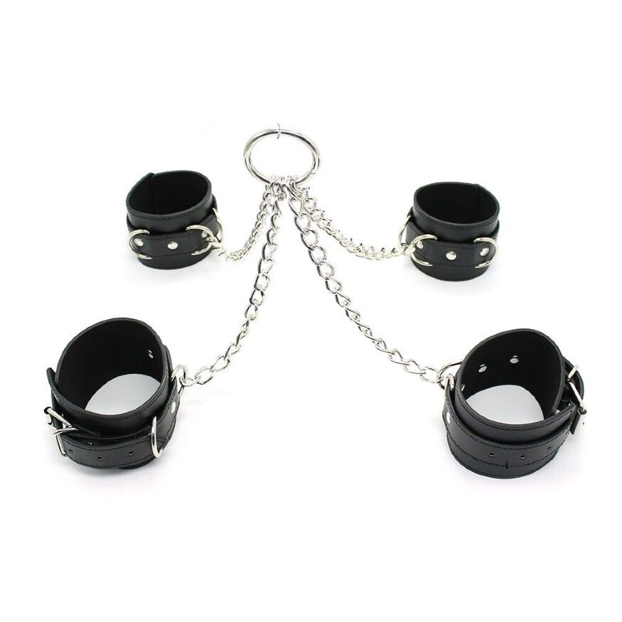 Ограничители DS Fetish Hogtie restraints with chain black