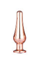 Анальная пробка конической формы Dream Toys GLEAMING LOVE ROSE GOLD PLEASURE PLUG M