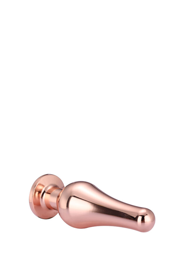 Анальная пробка конической формы Dream Toys GLEAMING LOVE ROSE GOLD PLEASURE PLUG M