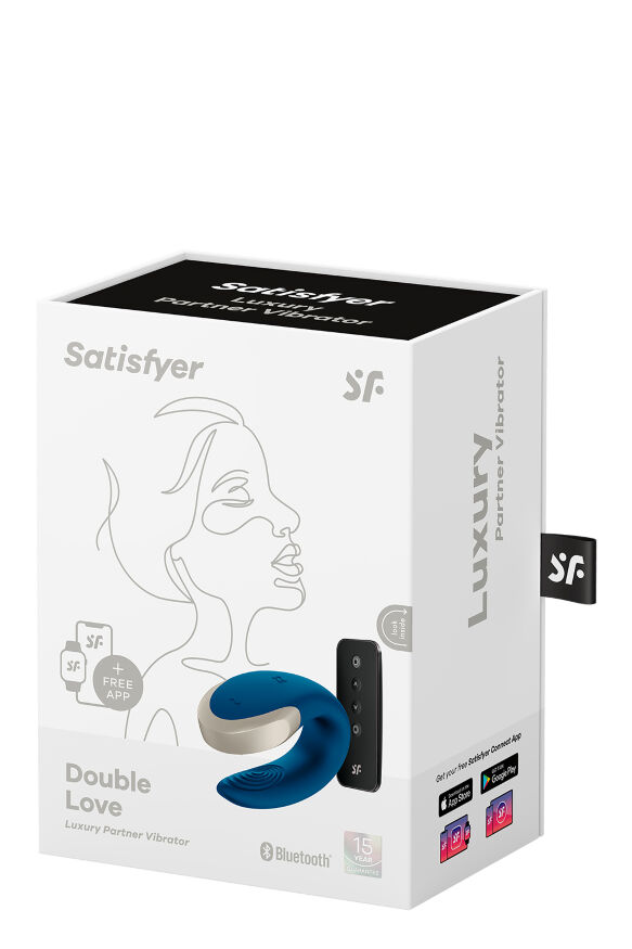 Люксовый Smart вибратор для пар Satisfyer DOUBLE LOVE BLUE