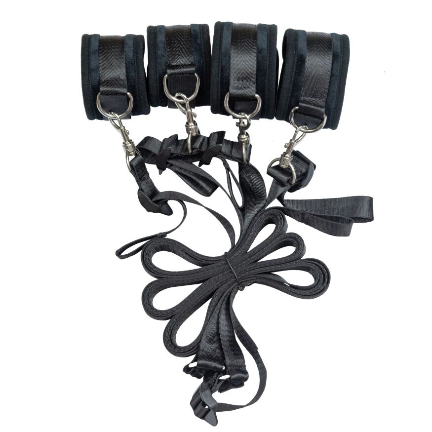 Растяжка на кровать Punishment - 5-Piece Bed Restraint Kit  -  Black