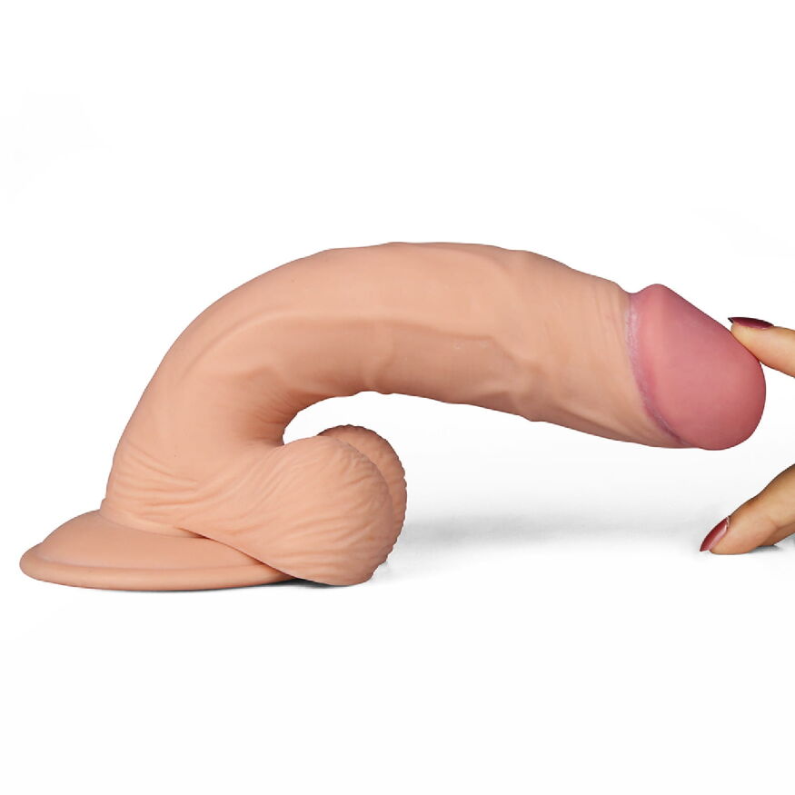 Реалістичний вібратор - LoveToy The Ultra Soft Dude Vibrating 9"