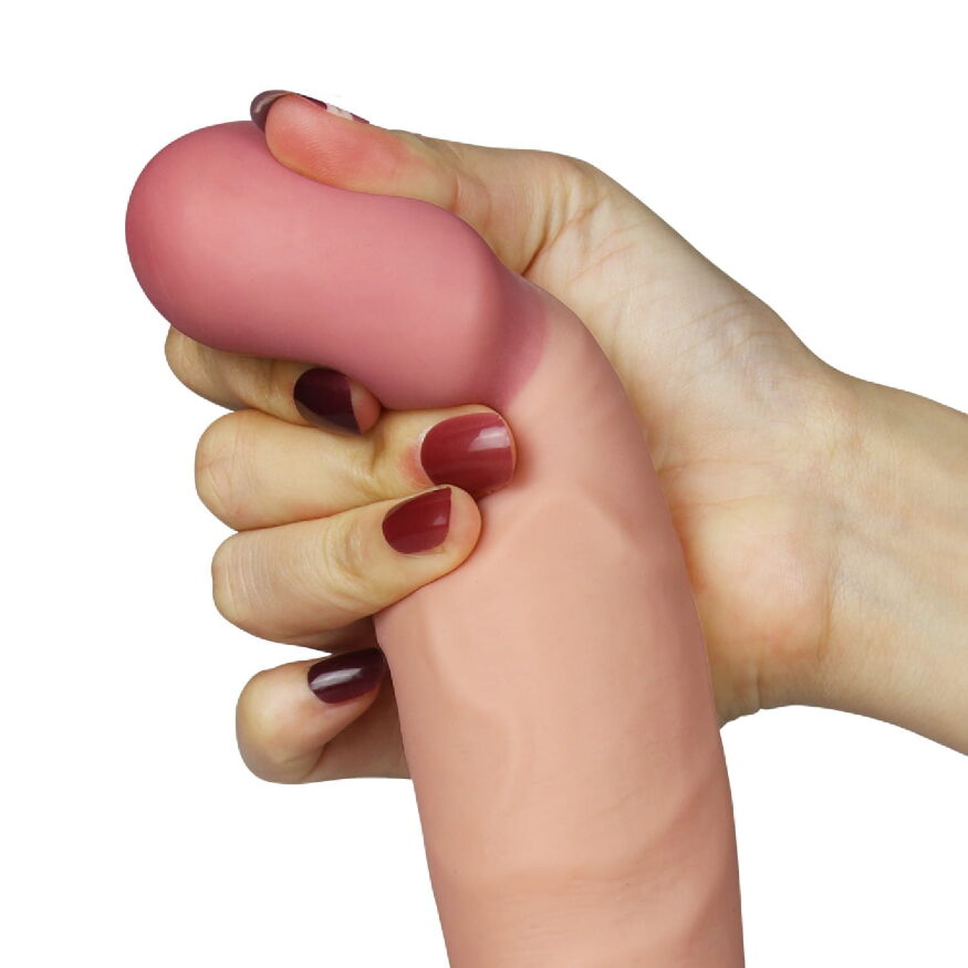 Реалістичний вібратор - LoveToy The Ultra Soft Dude Vibrating 9"
