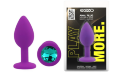 Силиконовая анальная пробка EGZO - Silicone Purple Round Plug Marine, size S
