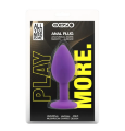 Силиконовая анальная пробка EGZO - Silicone Purple Round Plug Marine, size S