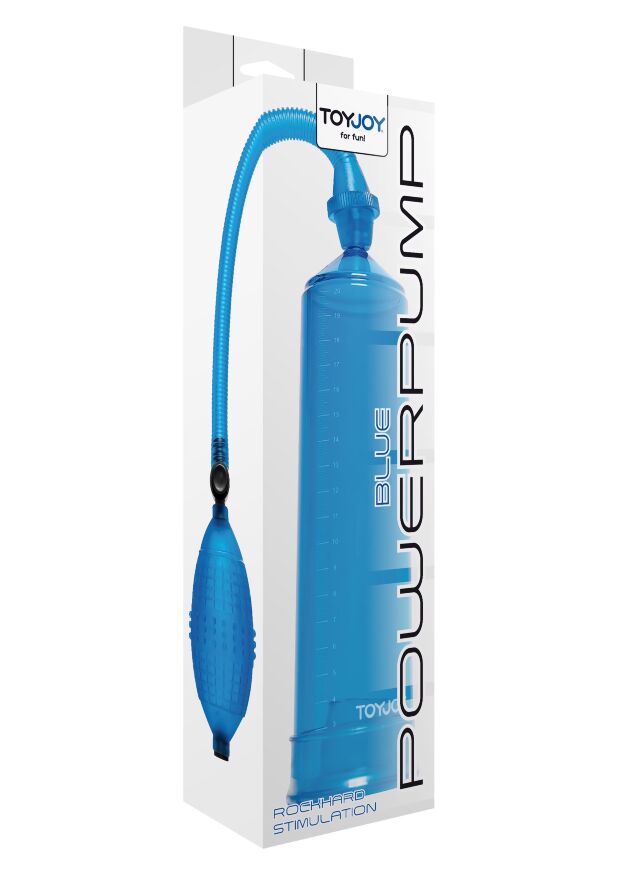Вакуумная помпа для члена Toy Joy Power Pump механическая, синяя
