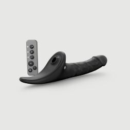 Вибронасадка для страпона с вакуумной стимуляцией Strap-On-Me Multi Orgasm Realistic Dildo XL Black
