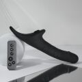 Вибронасадка для страпона с вакуумной стимуляцией Strap-On-Me Multi Orgasm Realistic Dildo XL Black