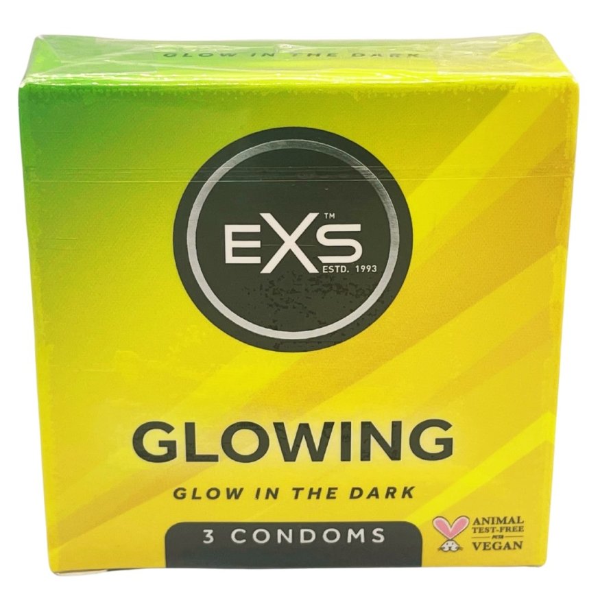 Презервативы светящиеся в темноте - EXS Glow, 3 шт.