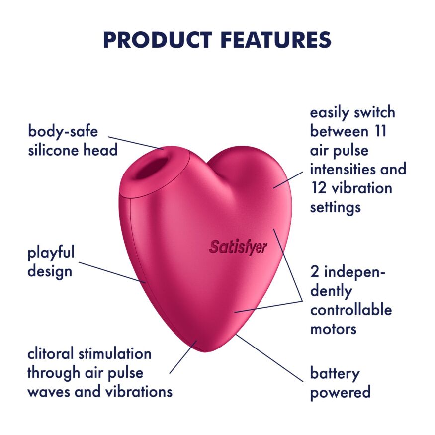 Вакуумный стимулятор-сердечко с вибрацией Satisfyer Cutie Heart Battery Series (мятая упаковка!!!)