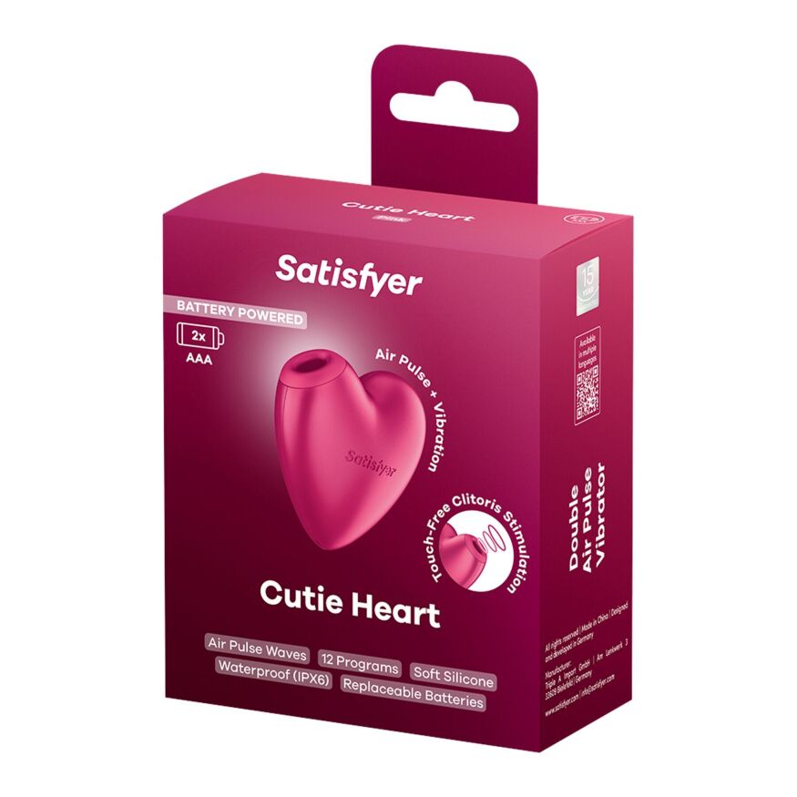 Вакуумный стимулятор-сердечко с вибрацией Satisfyer Cutie Heart Battery Series (мятая упаковка!!!)