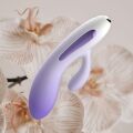 Міні вібратор кролик із кольоровим світлодіодом Every Night Toys, 7 режимів вібрації, бузковий градієнт