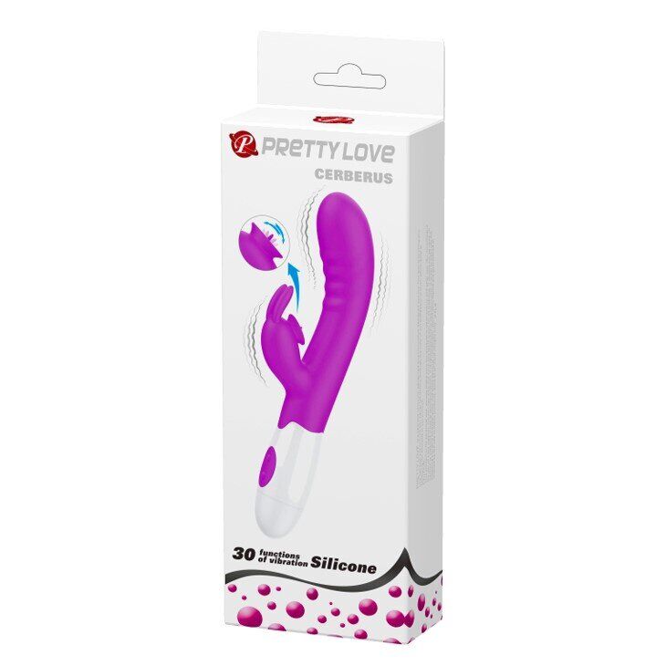 Вибромассажер серии Pretty Love - CERBERUS RABBIT VIBRATOR, BI-014795
