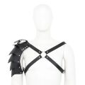 Мужская портупея с объемным плечом, экокожа, черная, One Size