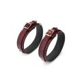Фіксатори для стегон Liebe Seele Wine Red Thigh Cuffs S Size, натуральна  шкіра