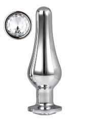 DT21825 анальна пробка конічної форми Dream Toys GLEAMING LOVE SILVER PLEASURE PLUG L