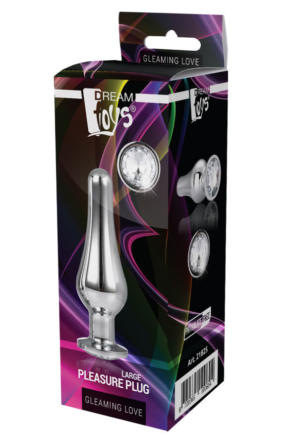 DT21825 Анальная пробка конической формы Dream Toys GLEAMING LOVE SILVER PLEASURE PLUG L