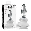 Анальный плаг стеклянный Pipedream Icicles No. 91 на силиконовой присоске, прозрачный