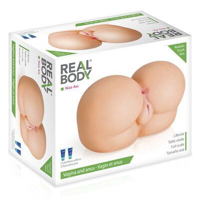 Мастурбатор-попка Real Body  -  Nice Ass, два входи: вагіна та попка