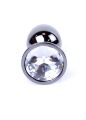 Анальна пробка - Jewellery Dark Silver Plug Clear