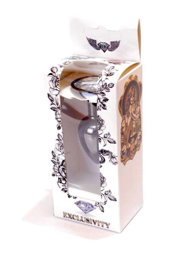 Анальна пробка - Jewellery Dark Silver Plug Clear