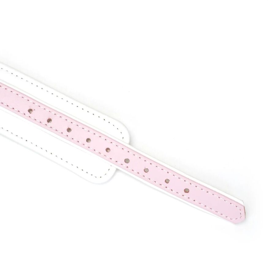 Ошейник с поводком Liebe Seele White &amp; Pink Fairy Goat Leather Collar