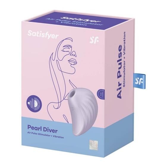 Вакуумний кліторальний вібратор - Satisfyer Pearl Diver Violet