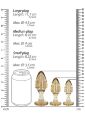 Набір анальних пробок - Ouch! Acrylic Golden Glitter Butt Plug Set