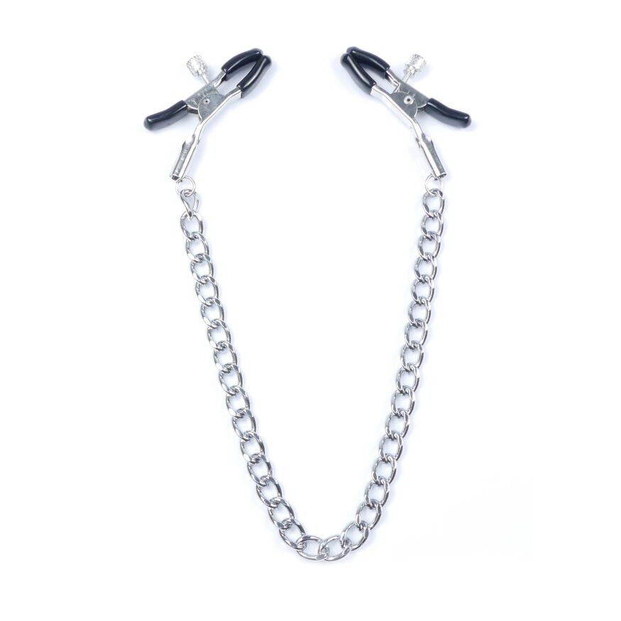Зажимы на соски DS Fetish Nipple clamps iron L silver 64 g