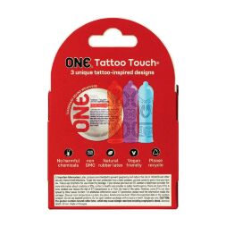 Презервативи з ефектом татуювання ONE Tattoo Touch 3 шт