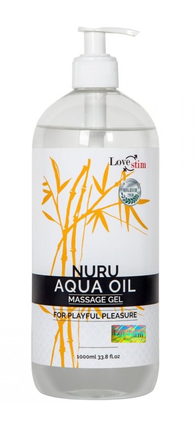 Массажное масло Love Stim - NURU AQUA OIL, 1000 ml