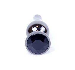 Анальна пробка - Jewellery Dark Silver BUTT PLUG- Black
