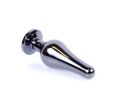 Анальна пробка - Jewellery Dark Silver BUTT PLUG- Black