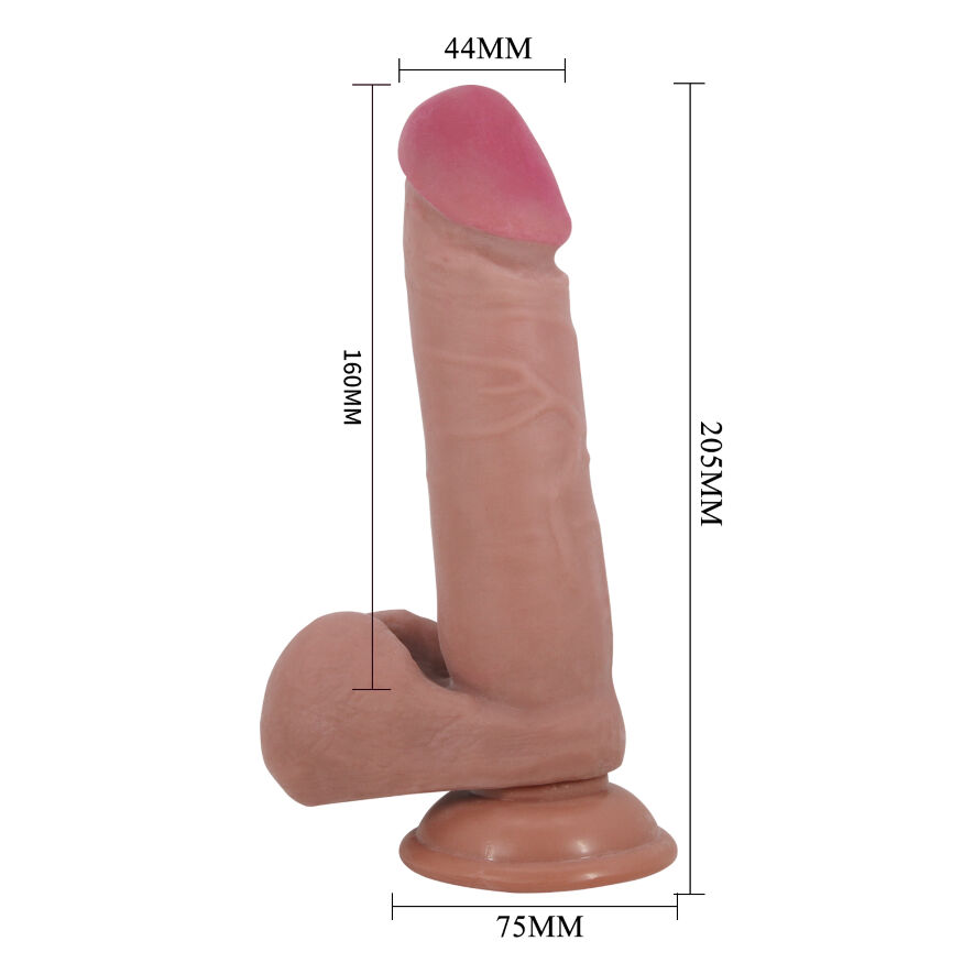 Фалоімітатор на присосці, з ефектом ковзної шкіри LyBaile - Sliding Skin 8.1”, BW-008017LP-1