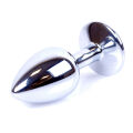 Анальная пробка с камнем Plug-Jewellery Silver PLUG- Light Blue размер S