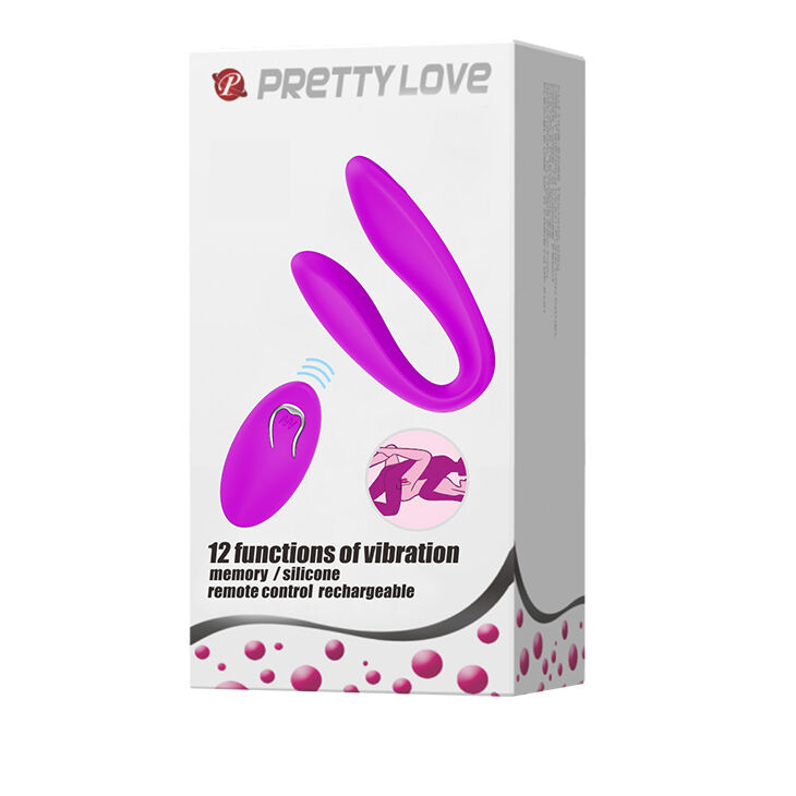 Вібратор для пар V-подібної форми Pretty Love Letitia Stimulator Purple