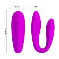 Вібратор для пар V-подібної форми Pretty Love Letitia Stimulator Purple
