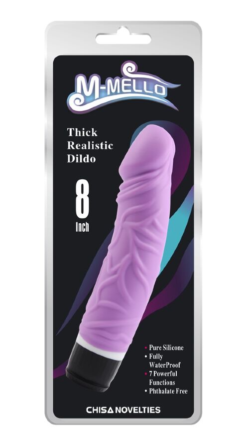 Вібратор силіконовий - M-Mello Thick Realistic Dilio Purple