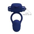 Насадка для анального секса с вибрацией PRETTY LOVE - Powerful ring, 10 vibration functions, BI-210218-3
