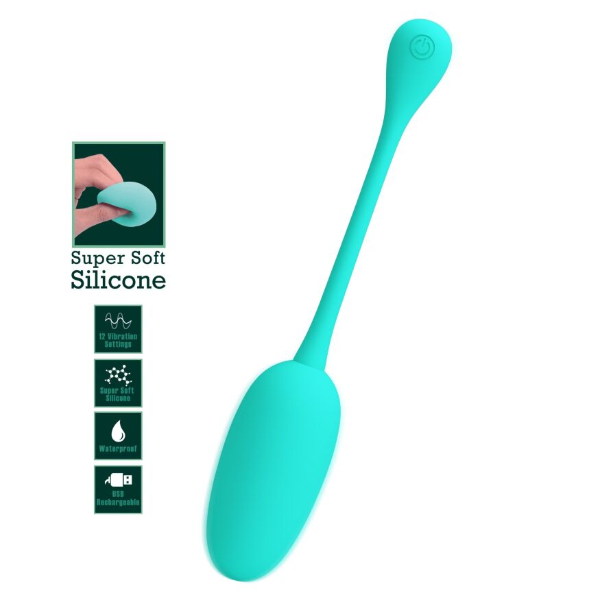 Перезаряжаемое виброяйцо Pretty Love - Knucker Green, BI-014786-4