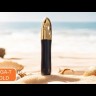 Вибратор с золотистой головкой MEGA-T