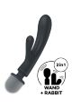 Вібратор-мікрофон Satisfyer Triple Lover потрійна дія, сірий