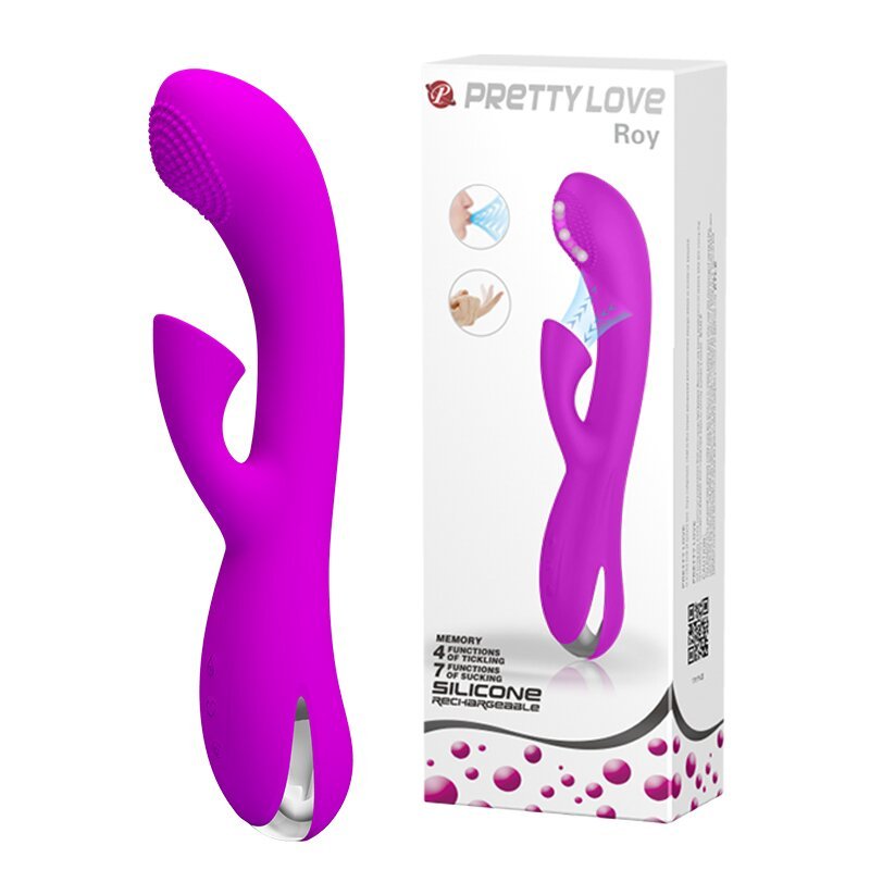 Вибромассажер с вакуумным клиторальным стимулятором PrettyLove - Roy, BI-014580