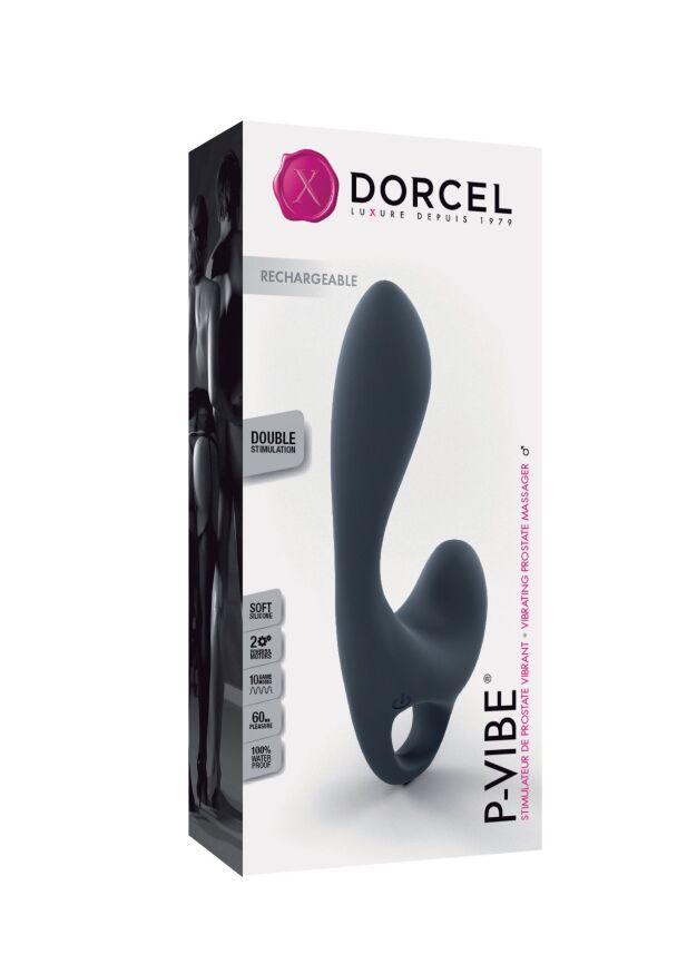 Вибромассажер простаты Dorcel P-Vibe два мотора, очень мощный, водонепроницаемый, макс диаметр 3,5см