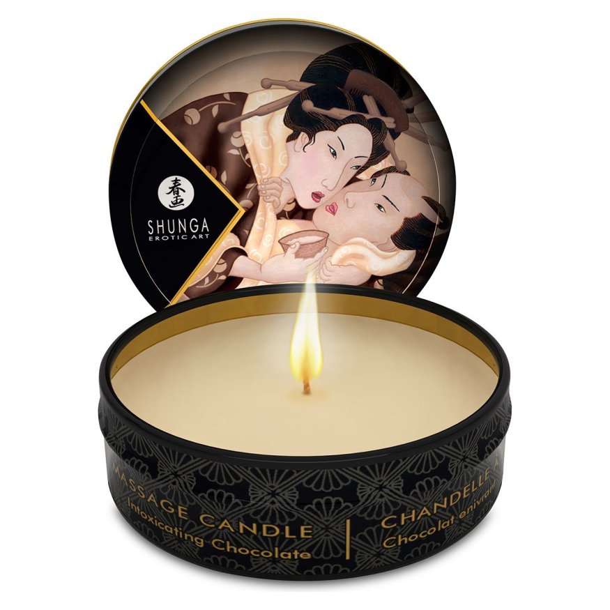 Масажна свічка Shunga Mini Massage Candle  -  Intoxicating Chocolate (30 мл) з афродизіаками