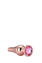 Анальна пробка конічної форми Dream Toys GLEAMING LOVE ROSE GOLD PLEASURE PLUG S