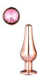 Анальная пробка конической формы Dream Toys GLEAMING LOVE ROSE GOLD PLEASURE PLUG S