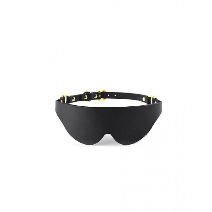 Маска на очі Blindfold UPKO з італійської шкіри, чорна