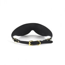 Маска на очі Blindfold UPKO з італійської шкіри, чорна