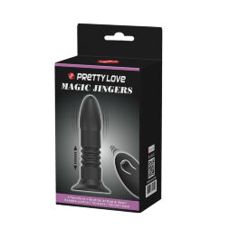 Анальна пробка з пультом ДК - Pretty Love Magic Jingers Anal Plug Black